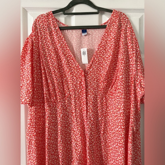 Old Navy Coral 3X Dress 🌞 NEW WITH TAGS - Picture 7 of 10